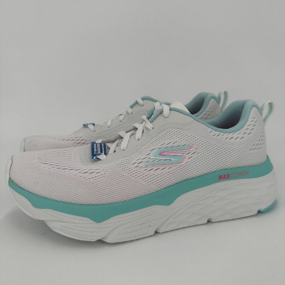 Skechers Shoes - Skechers Max Cushioning Elite Running Shoes sz 11 Women's White/Aqua 128551 NWT